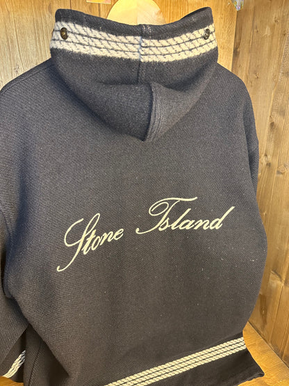 AW88 WOOL MONTGOMERY WITH SPELLOUT in Navy Blue