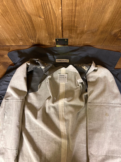 STONE GREY POLYURETHANE OVERSHIRT