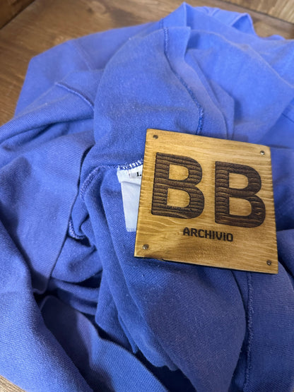 EMBROIDERED SPELL OUT PURPLE TEE