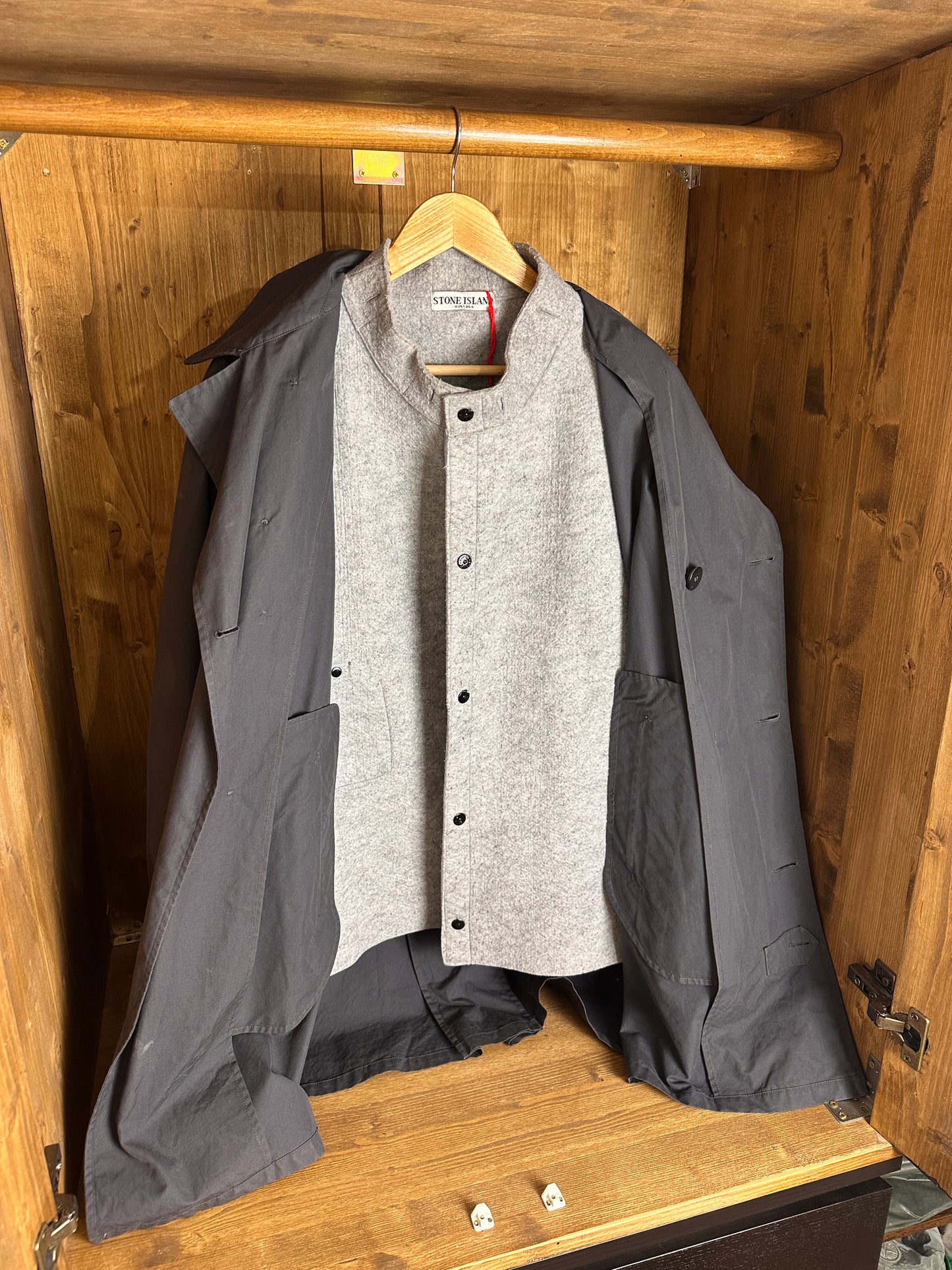 AW04 COTTON TRENCH in  Slate Grey
