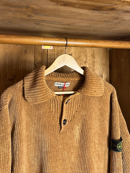 AW98 COTTON JUMPER in Green Brown