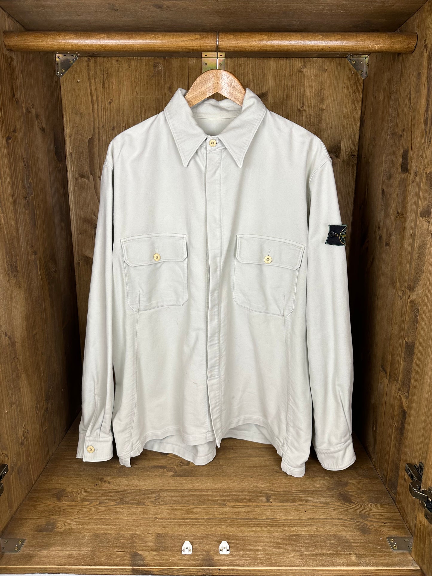 AW98 MOLESKIN COTTON OVERSHIRT in Grey