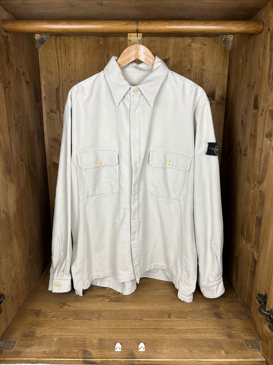 AW98 MOLESKIN COTTON OVERSHIRT in Grey