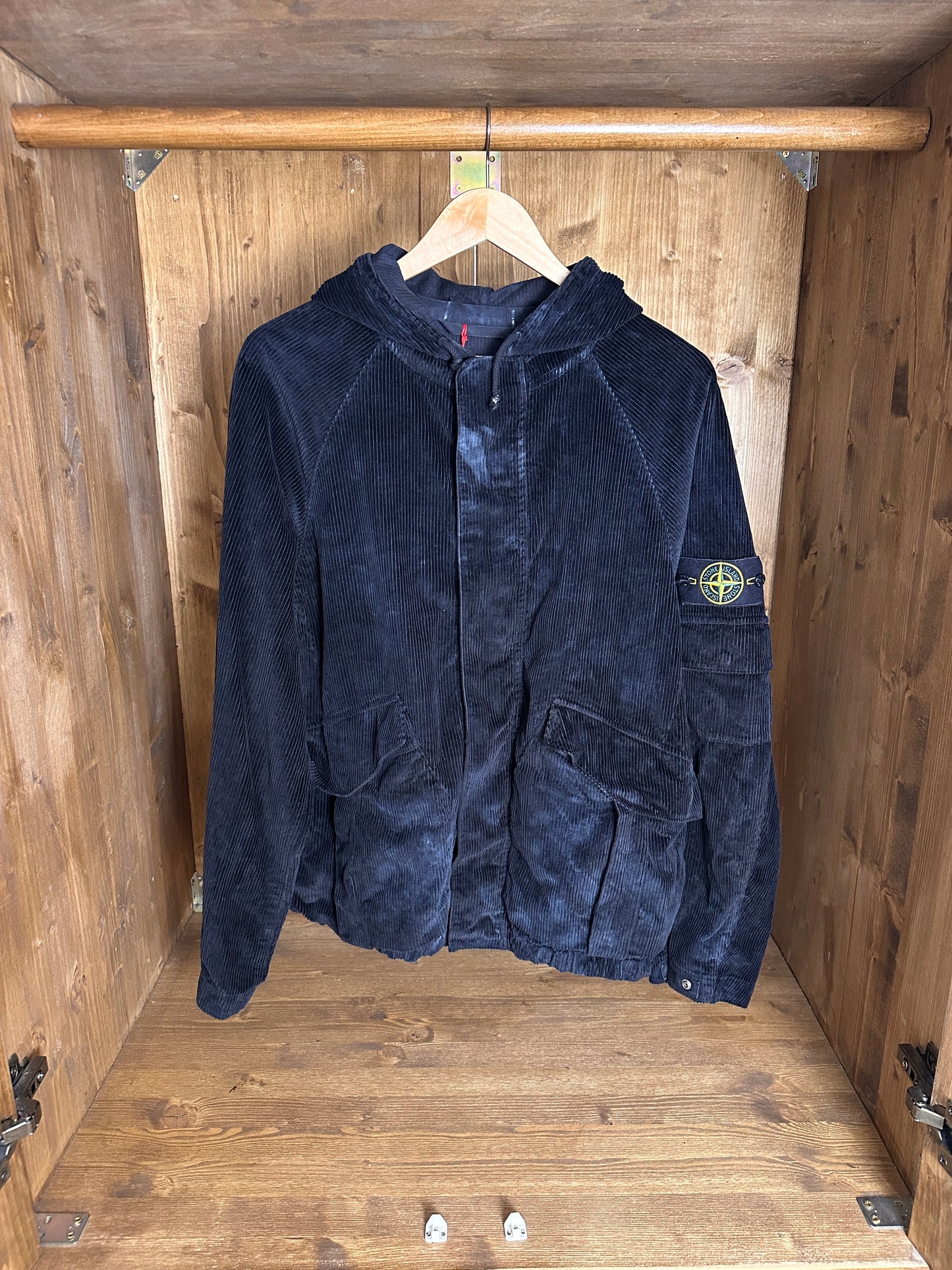 AW20 FROST CORDUROY Supreme X Stone Island sample piece in Jet Black