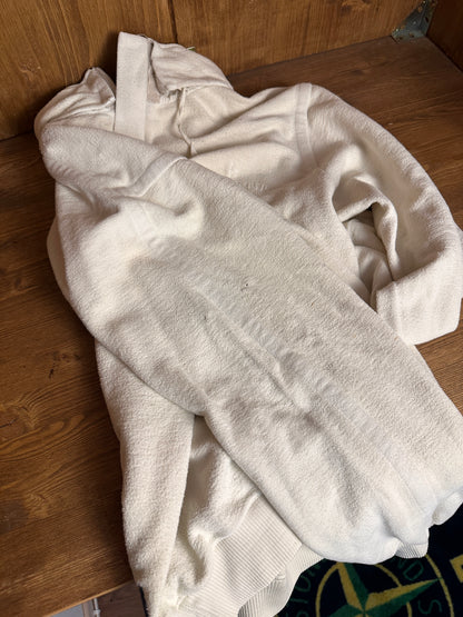 AW90/91 COTTON FLEECE RIPSTOP SMOCK in Pure White