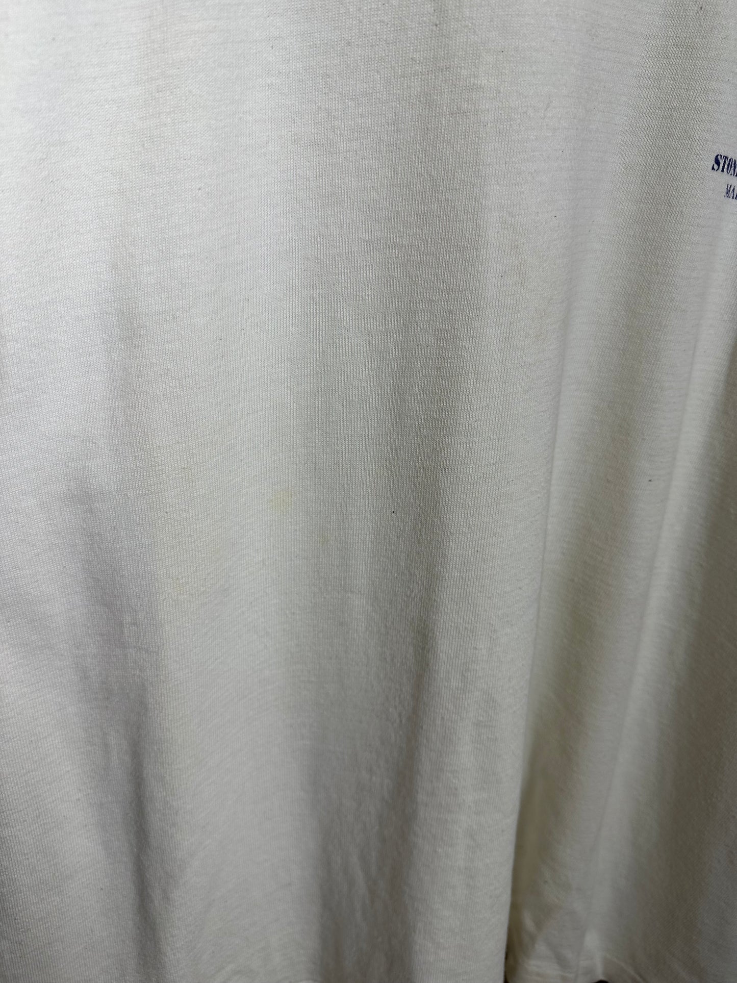 SS80s HIDDEN GRID MARINA TEE in Bone White