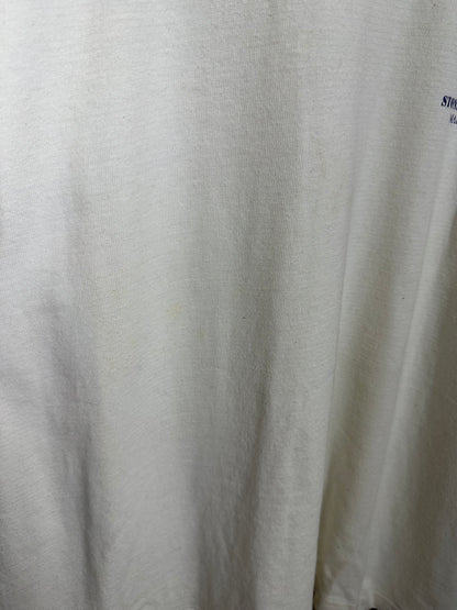 SS80s HIDDEN GRID MARINA TEE in Bone White