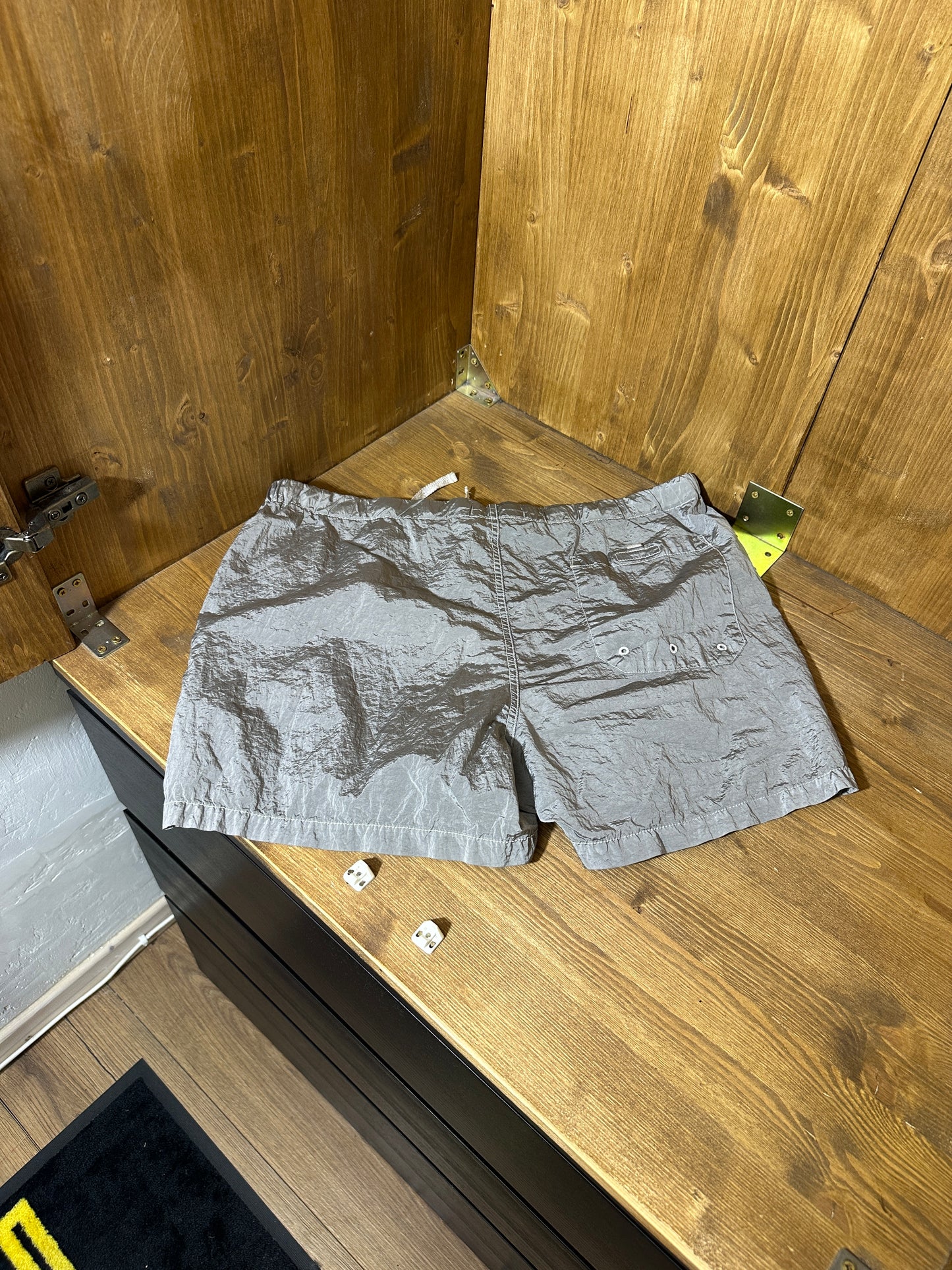 SS25 NYLON METAL SWIMSHORT In Grey