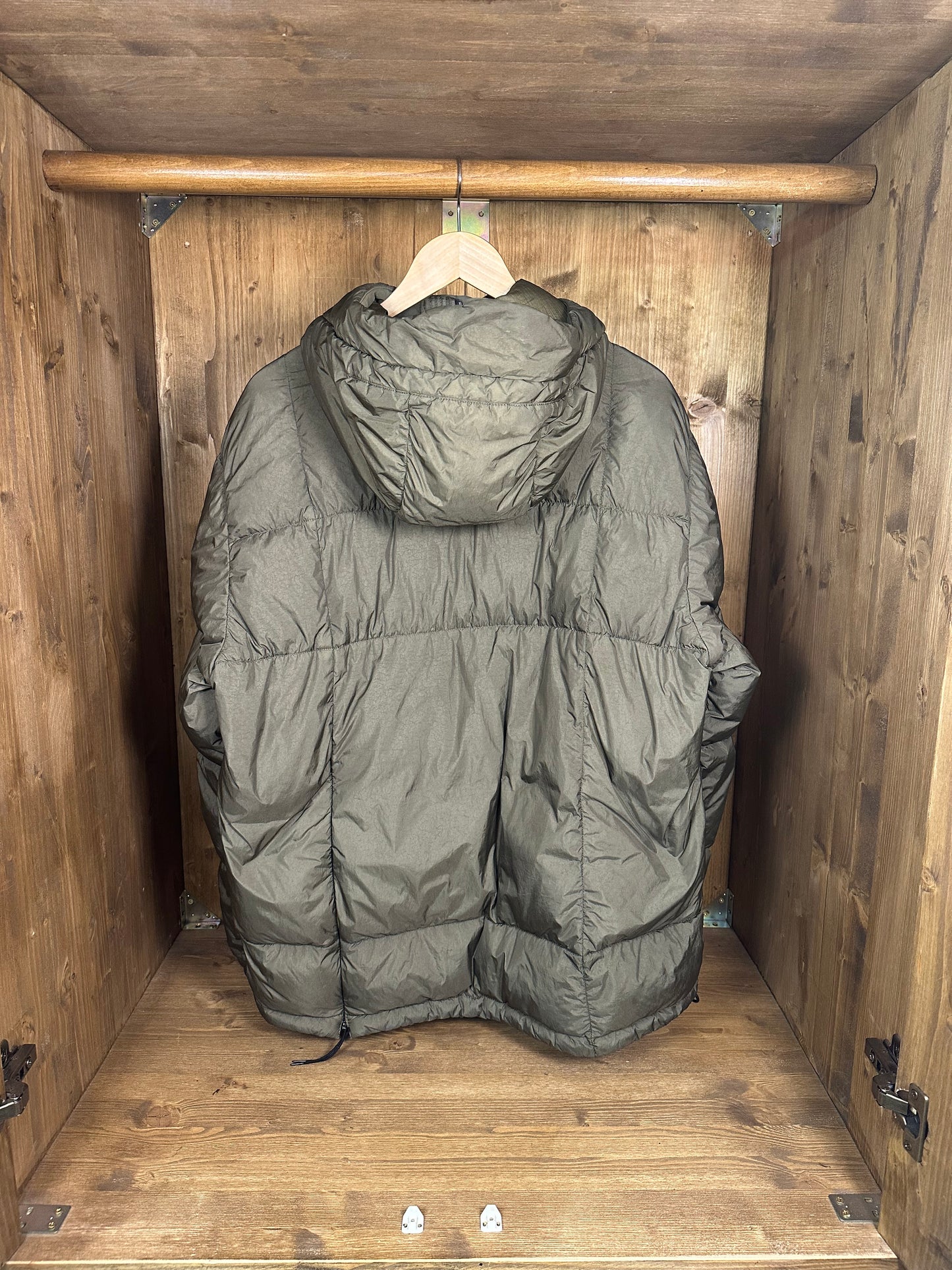 GARMENT DYED DOWN_26 GR X SQM_N  SACK JACKET in forest green