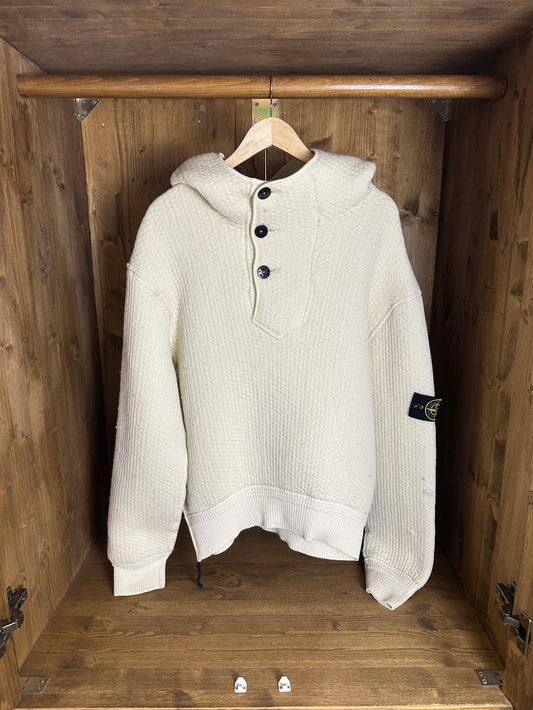 AW06 QUILTED NYLON COTTON SMOCK  in Oyster White