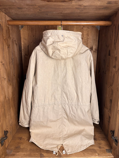 AW03/04 LINO RESINATO FISHTAIL PARKA in Light Ivory