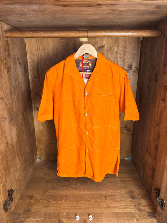 SS80 SURFER LOGO COTTON SHIRT in Pastel Orange