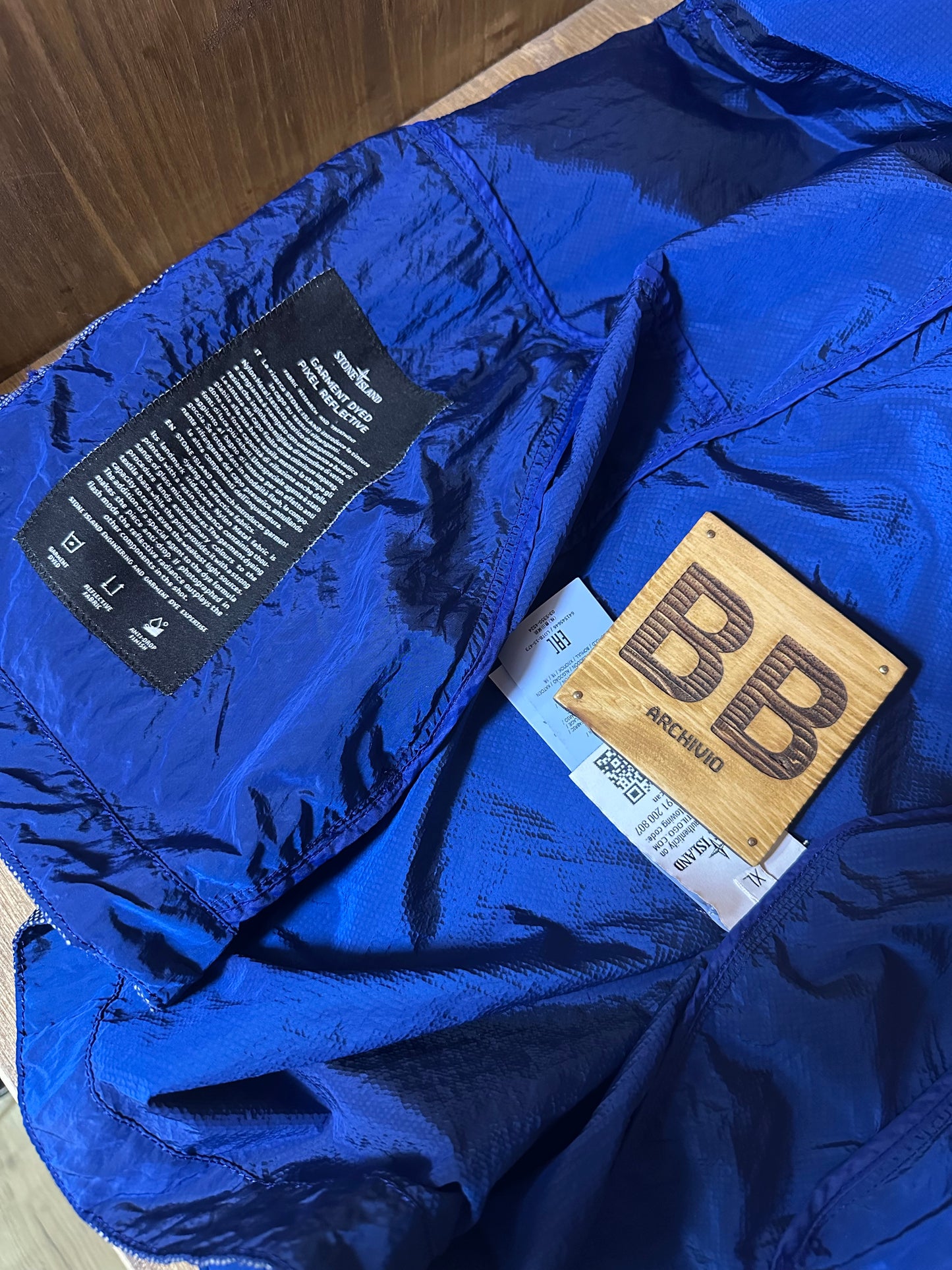 SS16 GARMENT DYED PIXEL REFLECTIVE BLUE