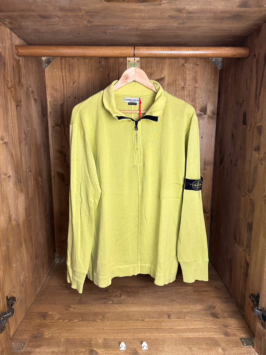 SS04 LIGHT COTTON 1/4 ZIP JUMPER in Saffron Yellow