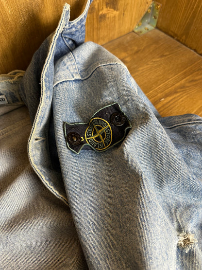 SS88 DENIM CARPENTER VULCANISED RUBBER ELBOW PATCH in Grey