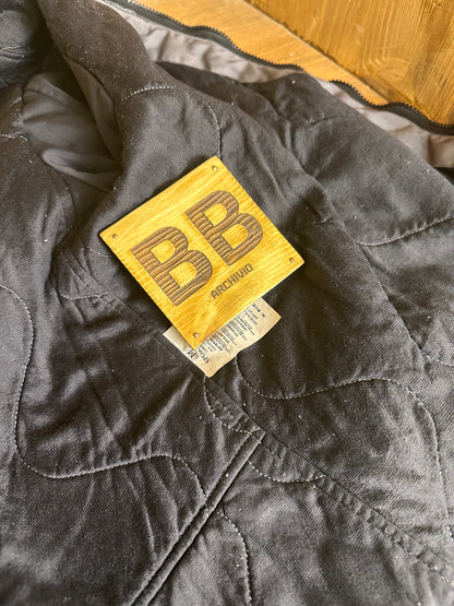 AW08 NYLON METAL QUILTED BOMBER in Dark Grey