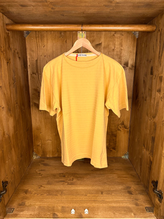 SS80s STRIPED TEE FRONT SPELLOUT in Yellow Sunflower