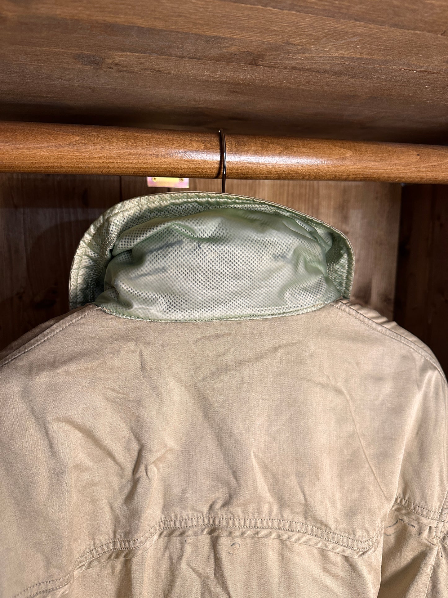 AW88 RASO GOMMATO DOUBLE BREASTED SHEEPSKIN LINER JACKET in Beige