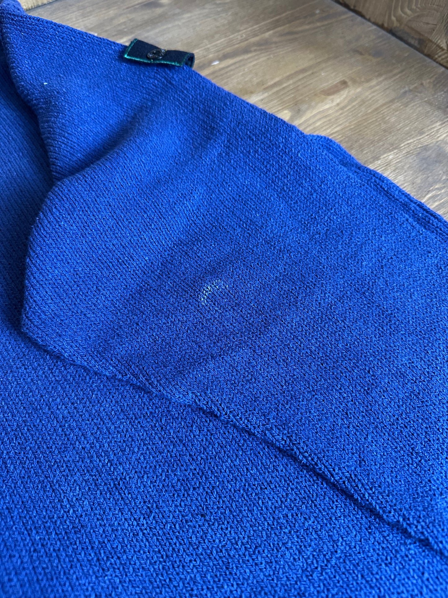 SS95 SILK+COTTON+FLAX POLO in Blue Lapis