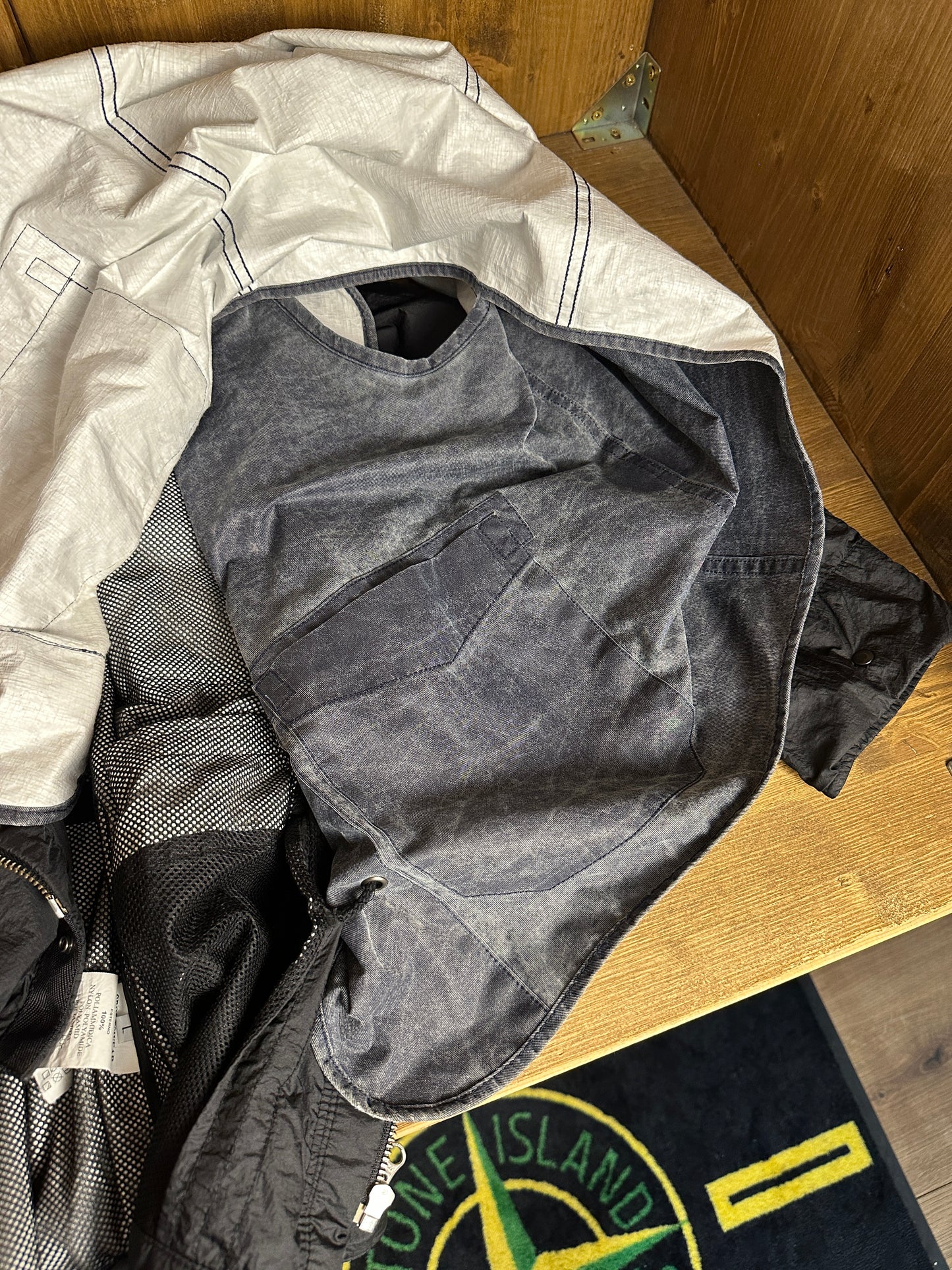 SS10 NYLON POLYAMIDE 3in1 JACKET in Deep Black