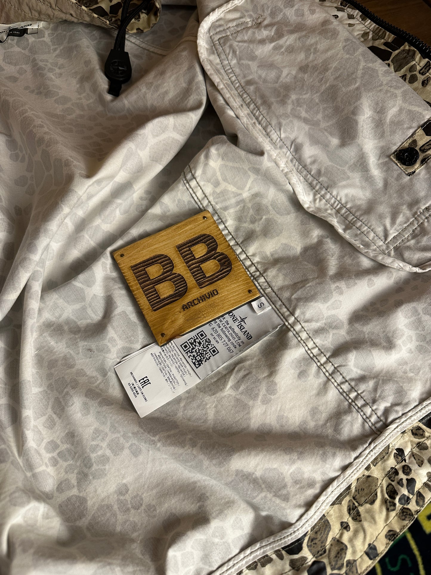 SS18 ALLIGATOR CAMO LIGHT COTTON/NYLON REP in Mixed Shades of Brown