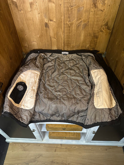 AW03 QUILTED MESH INNER JACKET in forest green