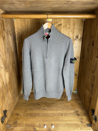 AW18 WOOL 1/4 ZIP JUMPER in Antracite Grey