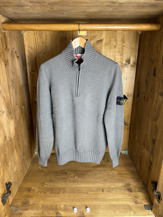 AW18 WOOL 1/4 ZIP JUMPER in Antracite Grey