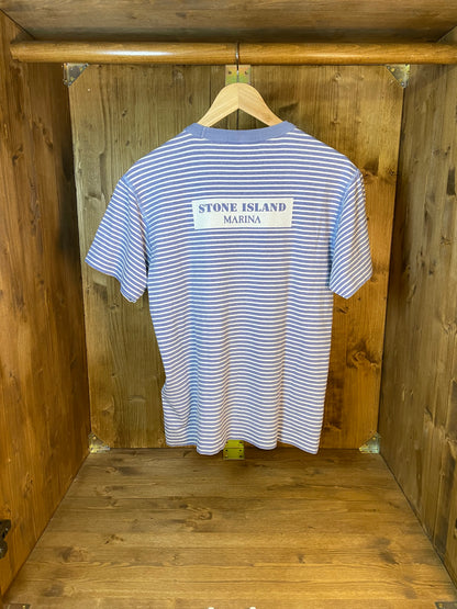 Navy tee light blue