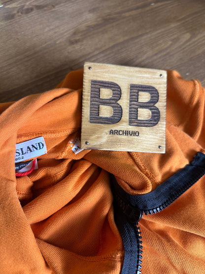 SS04 1/4 ZIP COTTON JUMPER in Deep Orange