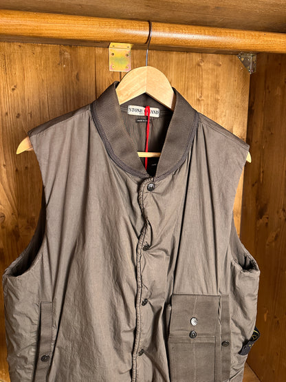 AW03 COTTON POLYAMIDE VEST in Faded Brown