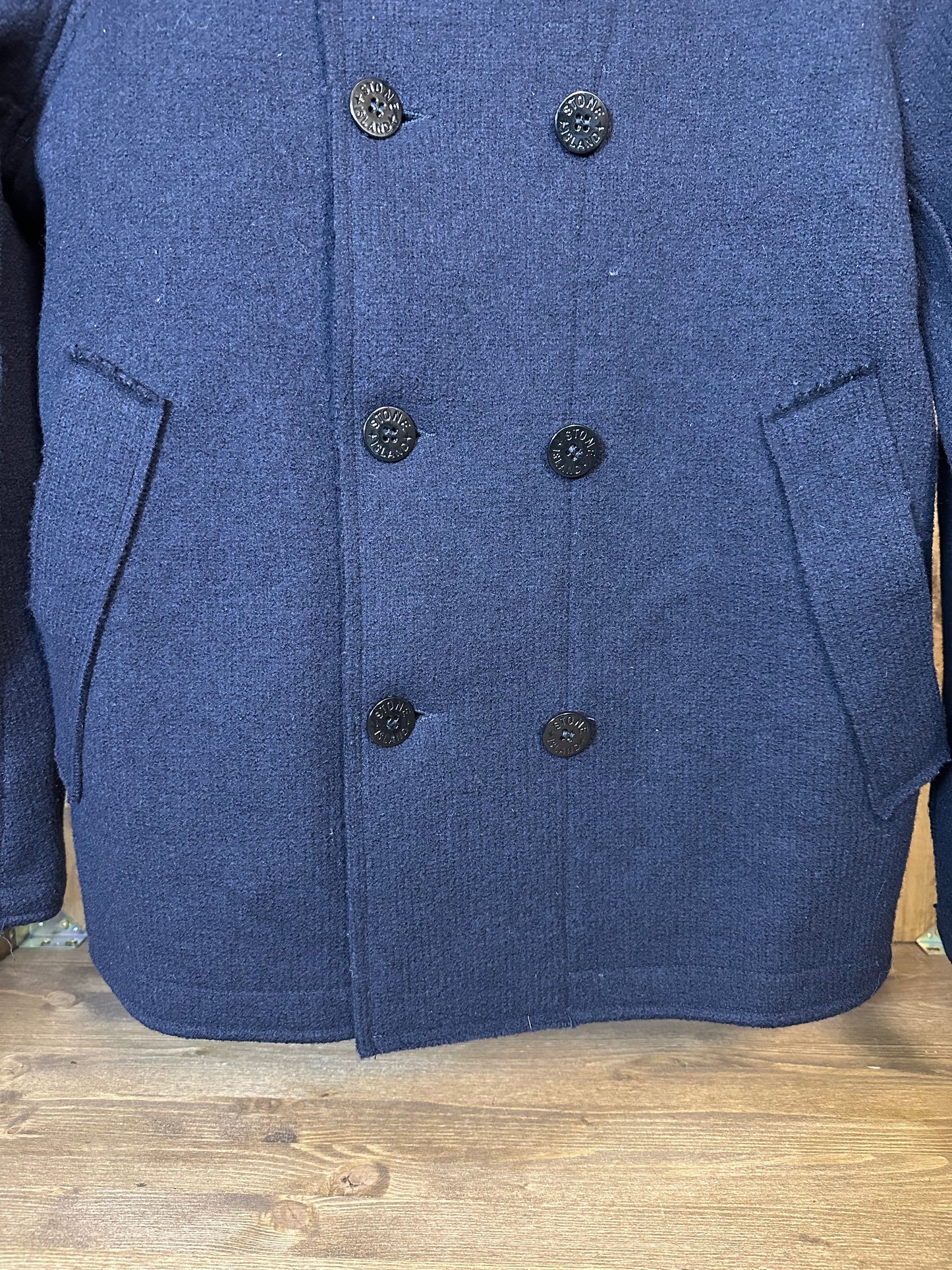 AW15 WOOL PEACOAT IN NAVY BLUE