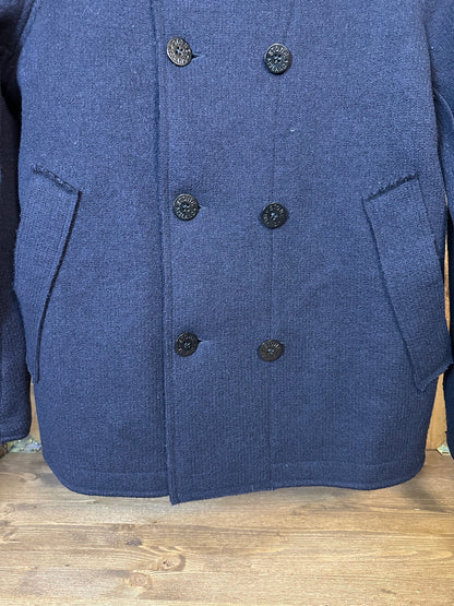 AW15 WOOL PEACOAT IN NAVY BLUE