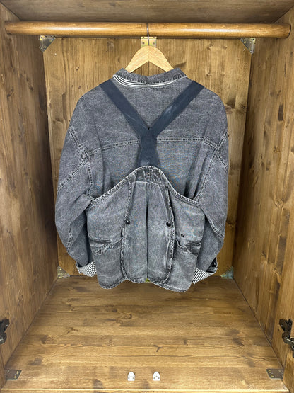 SS1986 DENIM CARPENTER WITH BACKPACK in Grey