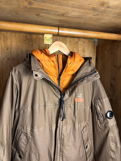 AW25 C.P. COMPANY GORE-G TYPE JACKET 3in1 in Olive Green & Neon Orange