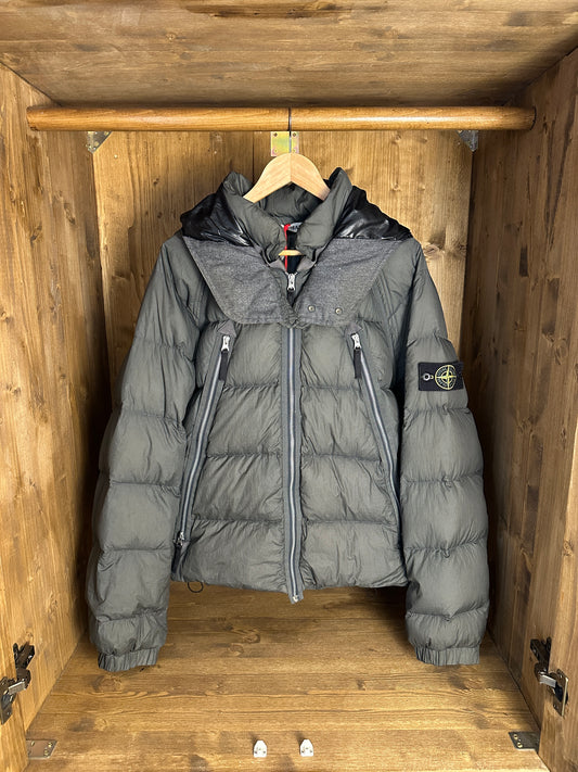 AW10 OPAQUE NYLON GOOSE DOWN JACKET in Dark Grey