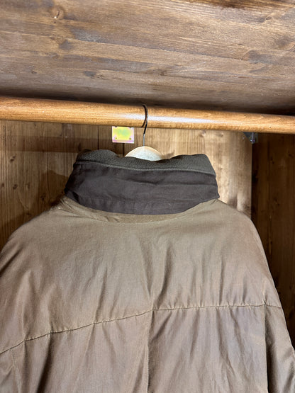 AW00 WAXED COTTON PARKA in Terra Brown