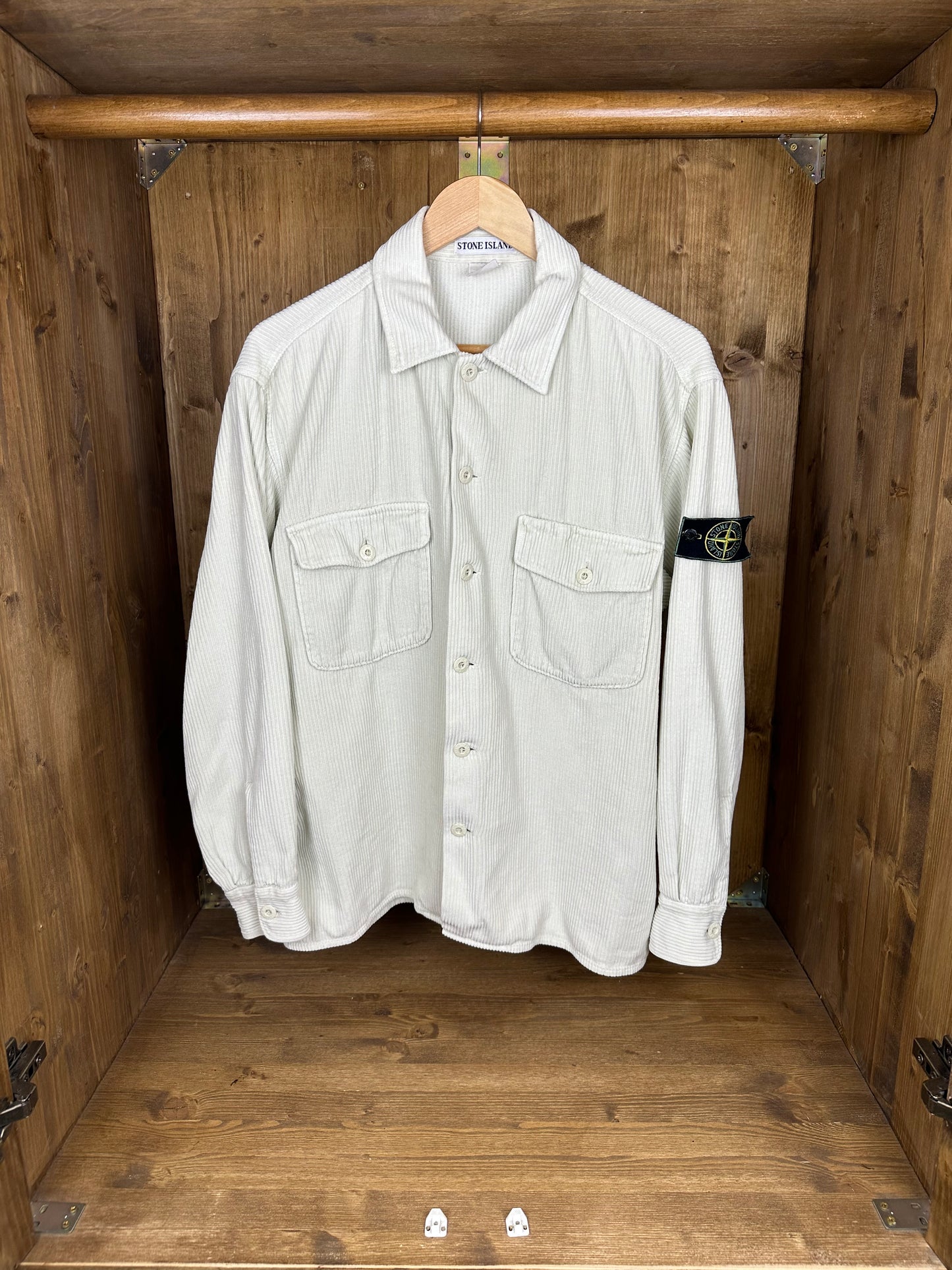 AW94 CORDUROY OVERSHIRT in Cream White