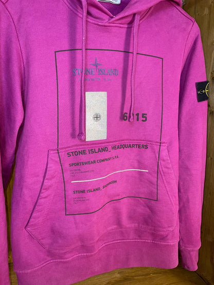 Magenta Hoodie with reflective details