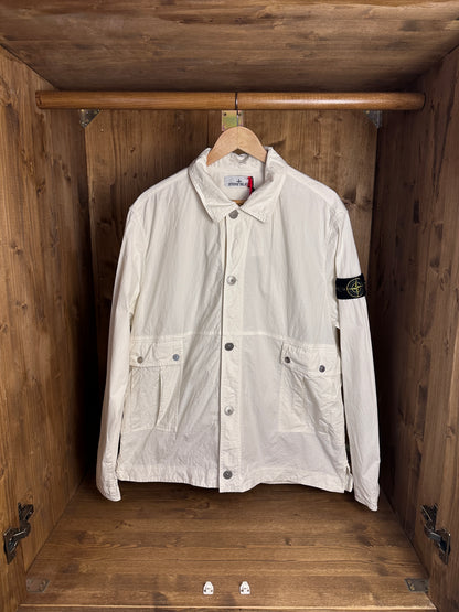 SS22 MACRO RIPSTOP OVERSHIRT in Pure White
