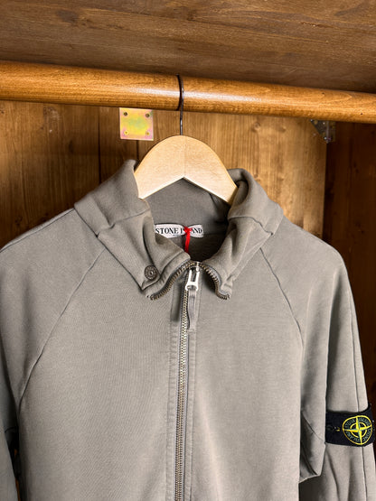 AW10 ZIPPED CREWNECK in Grey Beige