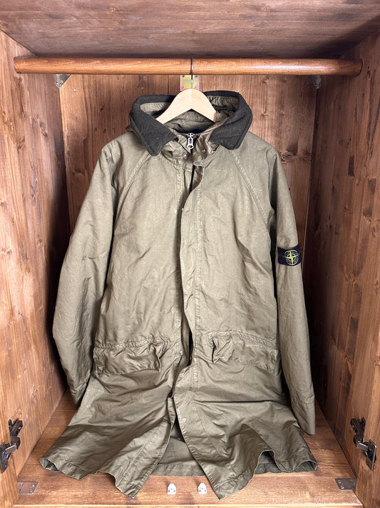AW06 Mikrofaser-Parka in Schilfgrün