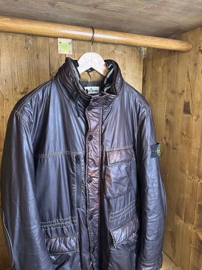 AW12 30th YEAR ANNIVERSARY MUSSOLA GOMMATA FIELD JACKET in Brown/Yellow Ocre