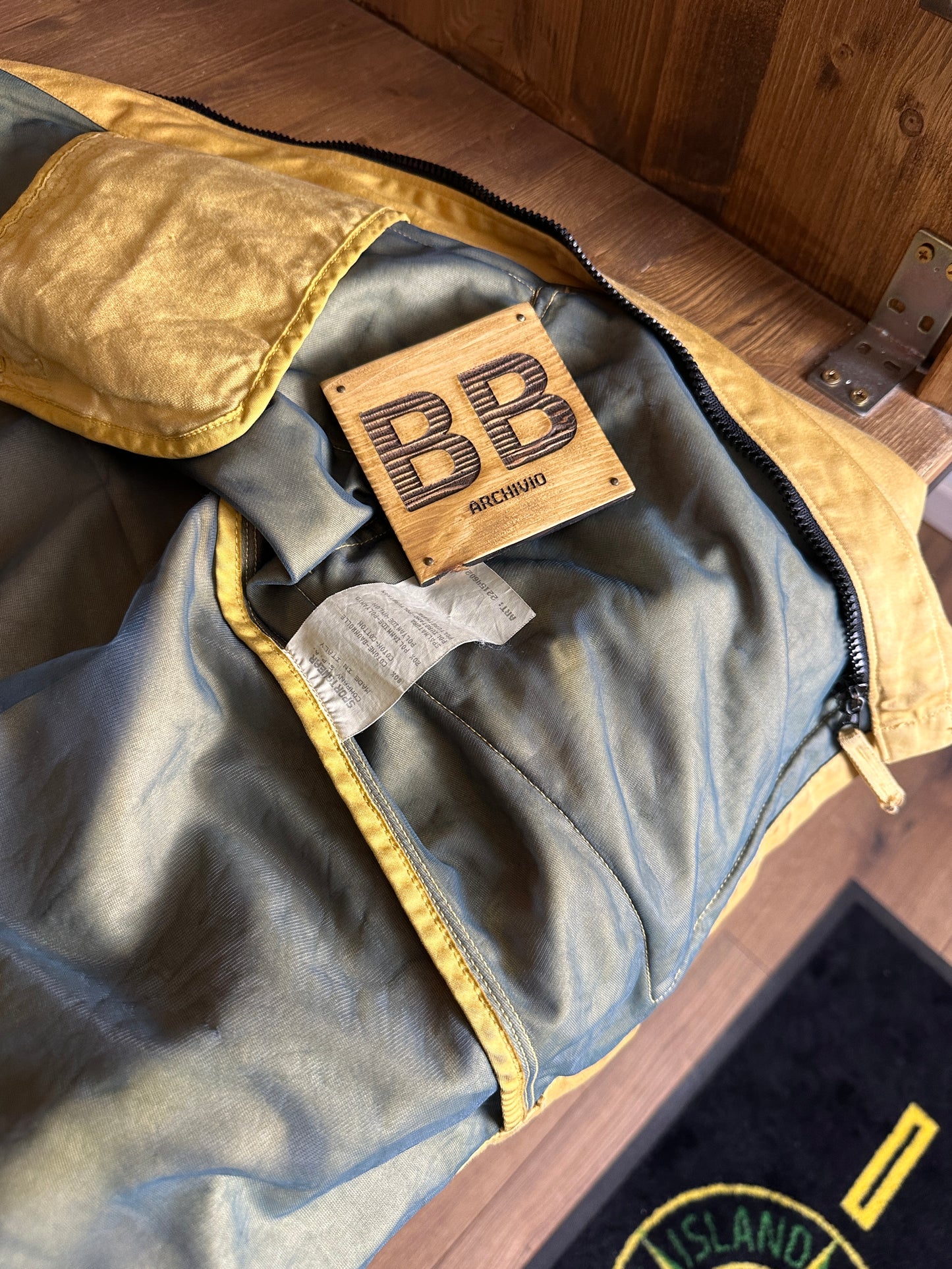 SS95 Fallschirmjacke mit Mesh-Futter in verwaschenem Gelb