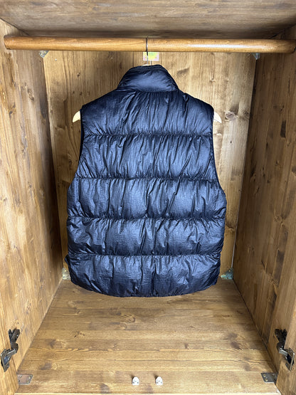 AW11 GARMENT DYED DOWN_26 GR x SQM_N VEST in Two Tone Dark Blu