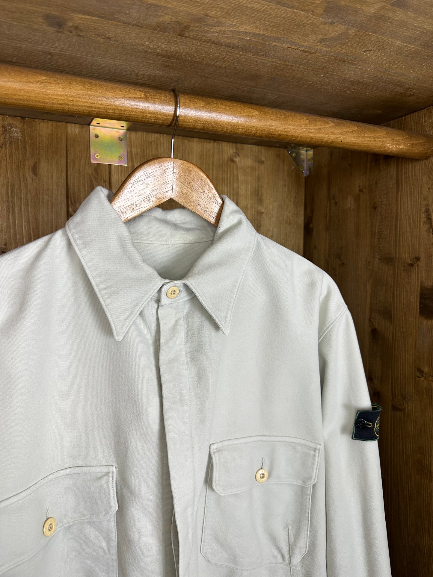 AW98 MOLESKIN COTTON OVERSHIRT in Grey