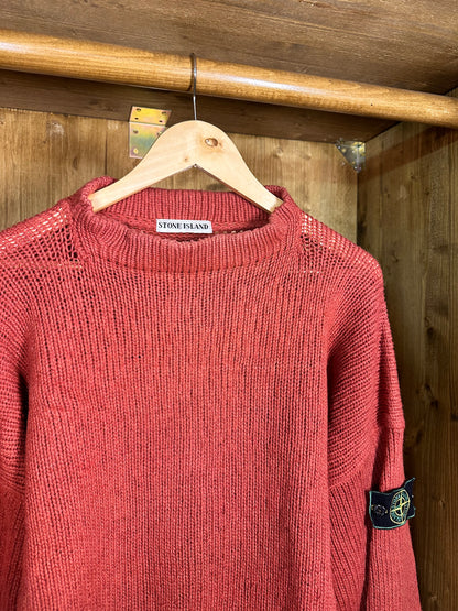 80s BRICK RED WOOL SWEATER