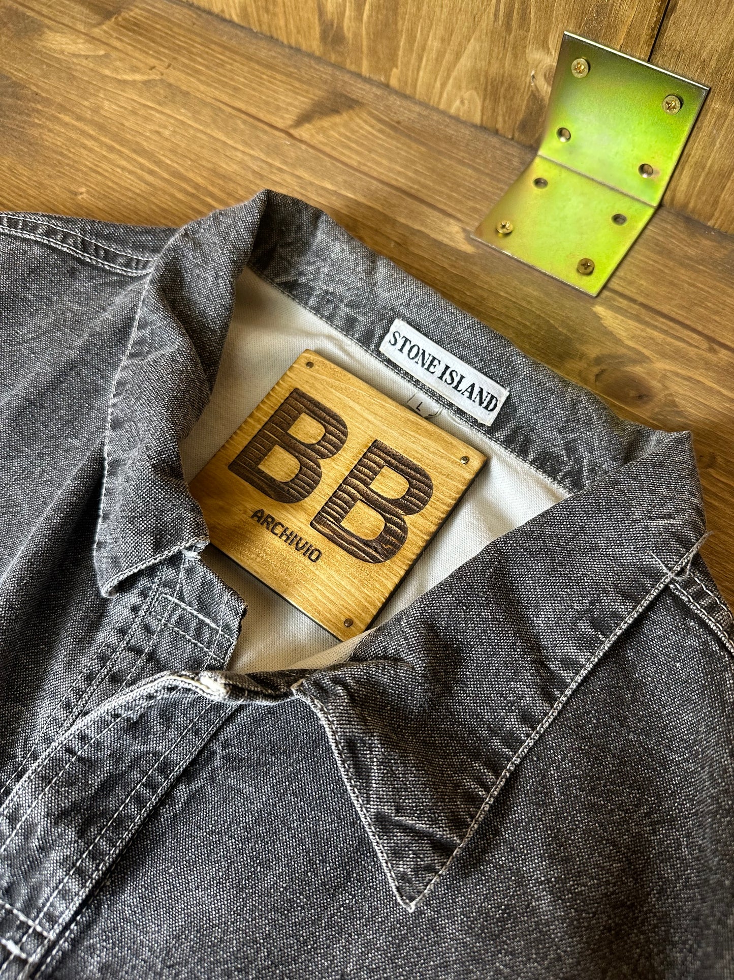 SS1986 DENIM CARPENTER WITH BACKPACK in Grey