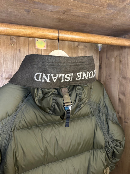 AW08 NYLON OPAQUE GOOSE DOWN PARKA in Brown