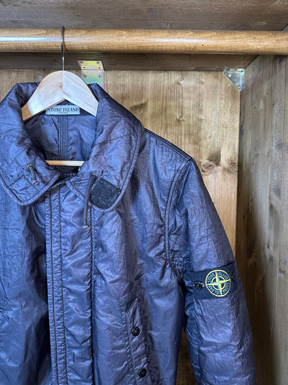 AW07 NYLON GREY BOMBER WITH HIDDEN HOOD